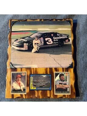 Dale Earnhardt Sr. Wooden Plaque 13”x11” The Intimidator Goodwrench #3 Vintage